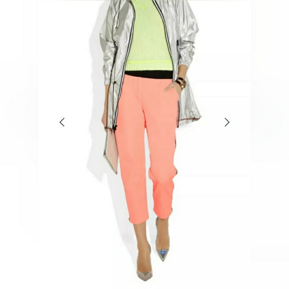 Milly of NY Layney Zip-Detailed Ponte Pants Size 0